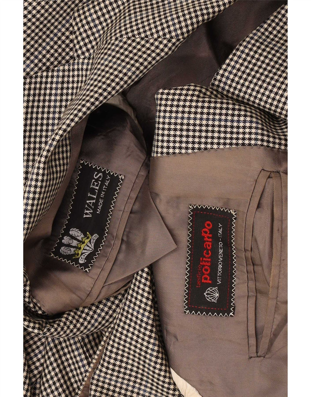 Giacca blazer da uomo a 2 bottoni Policarpo UK 38 pied de poule grigio medio