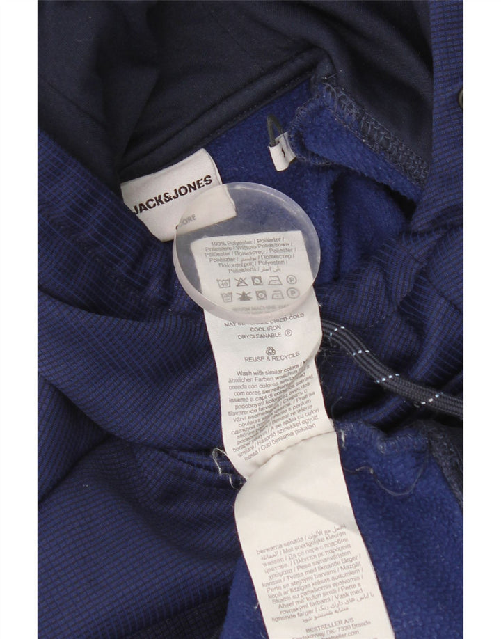Maglione con cappuccio da uomo Jack & Jones in poliestere blu medio