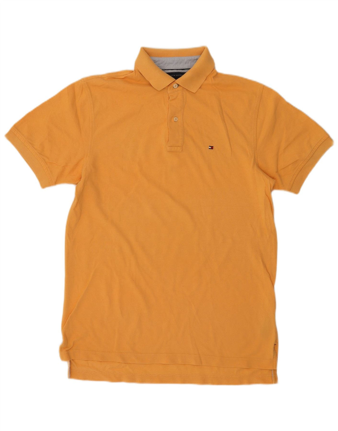 Polo da uomo Tommy Hilfiger in cotone giallo medio