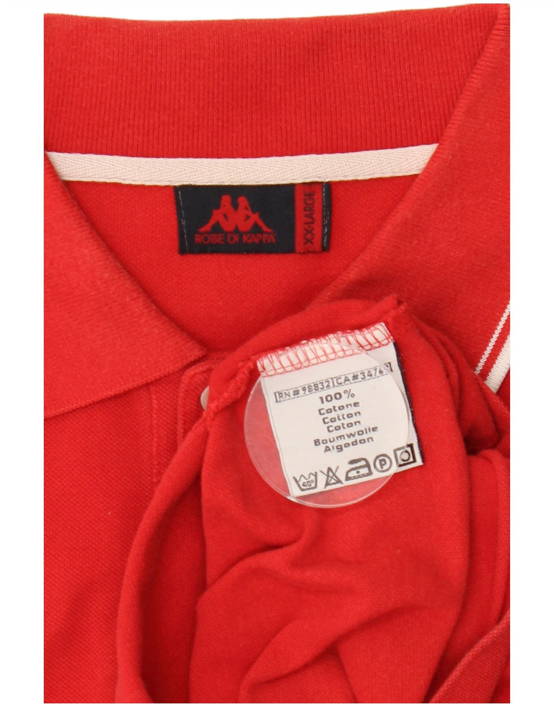 Polo da uomo KAPPA 2XL rossa in cotone