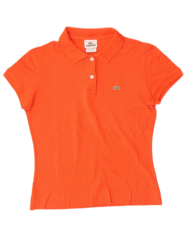 Polo da donna Lacoste taglia 40 cotone arancione medio