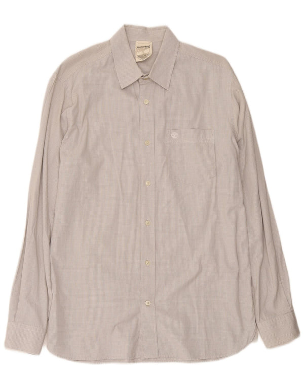 Camicia Timberland da uomo vestibilità regolare a quadri grigio medio
