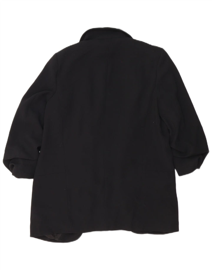 Giacca blazer aperta da donna con maniche a 3/4 ZARA UK 14 poliestere nero medio