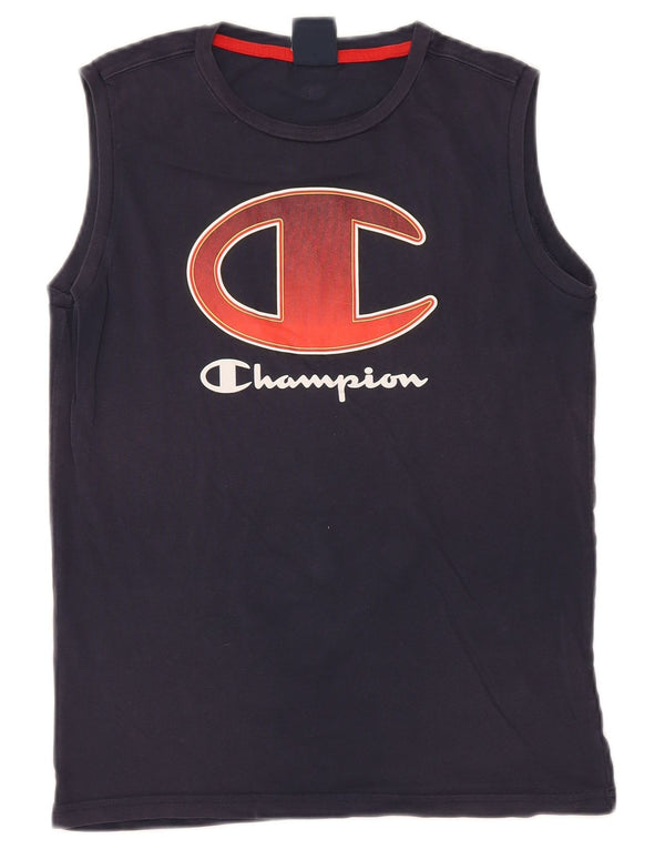 Canotta grafica Champion da ragazzo 13-14 anni XL Blu navy