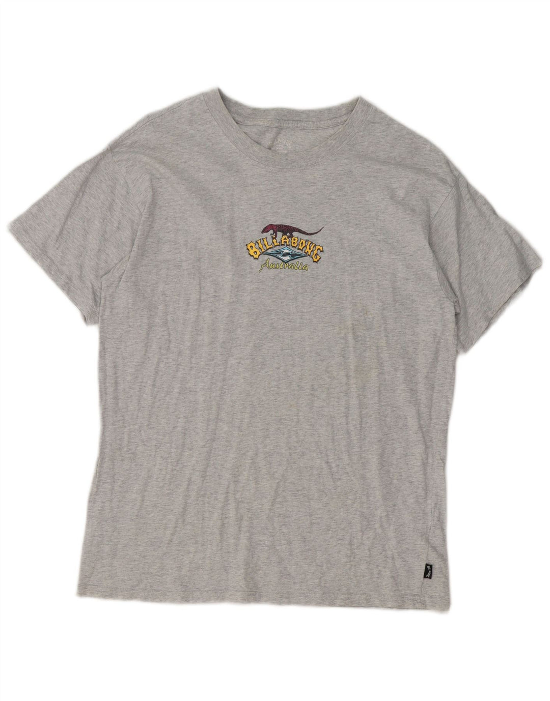 T-shirt grafica da uomo Billabong Top in cotone chiazzato grigio medio