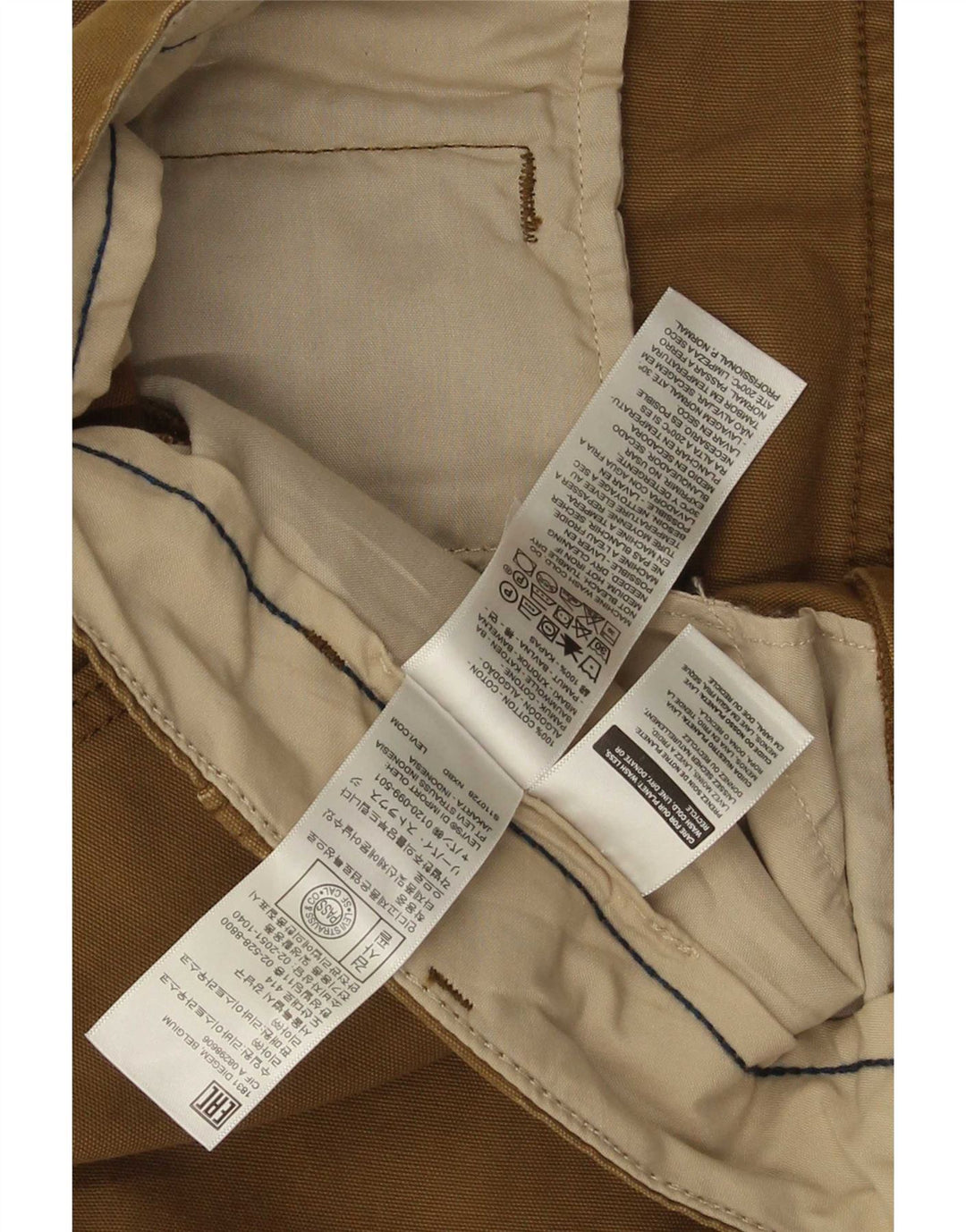 Pantaloni cargo dritti da uomo Levi's W36 L30 in cotone marrone
