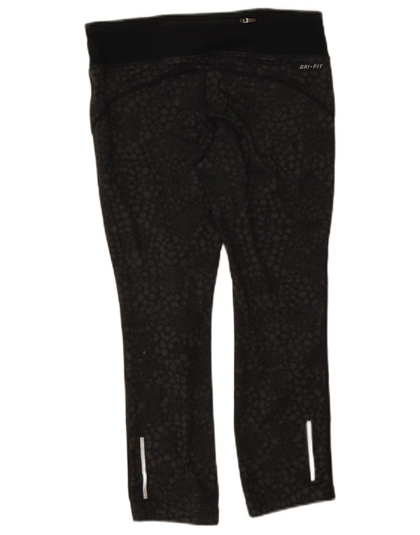 Leggings Nike Dri Fit da donna UK 10 piccoli neri geometrici