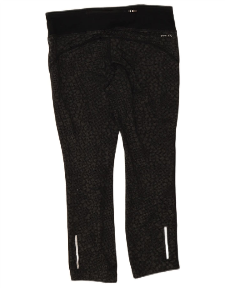 Leggings Nike Dri Fit da donna UK 10 piccoli neri geometrici