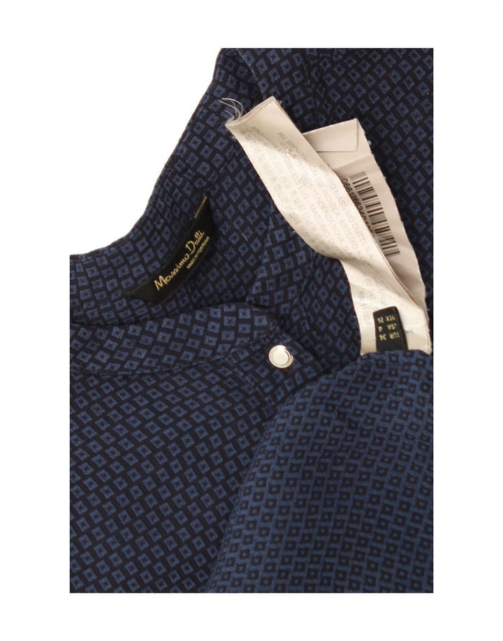 MASSIMO DUTTI Womens Pullover Shirt Dress EU 38 Small Navy Blue Geometric Vintage Massimo Dutti and Second-Hand Massimo Dutti from Messina Hembry 