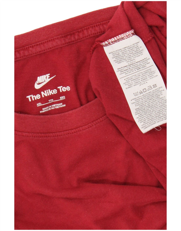 T-shirt da uomo Nike Top 2XL in cotone bordeaux