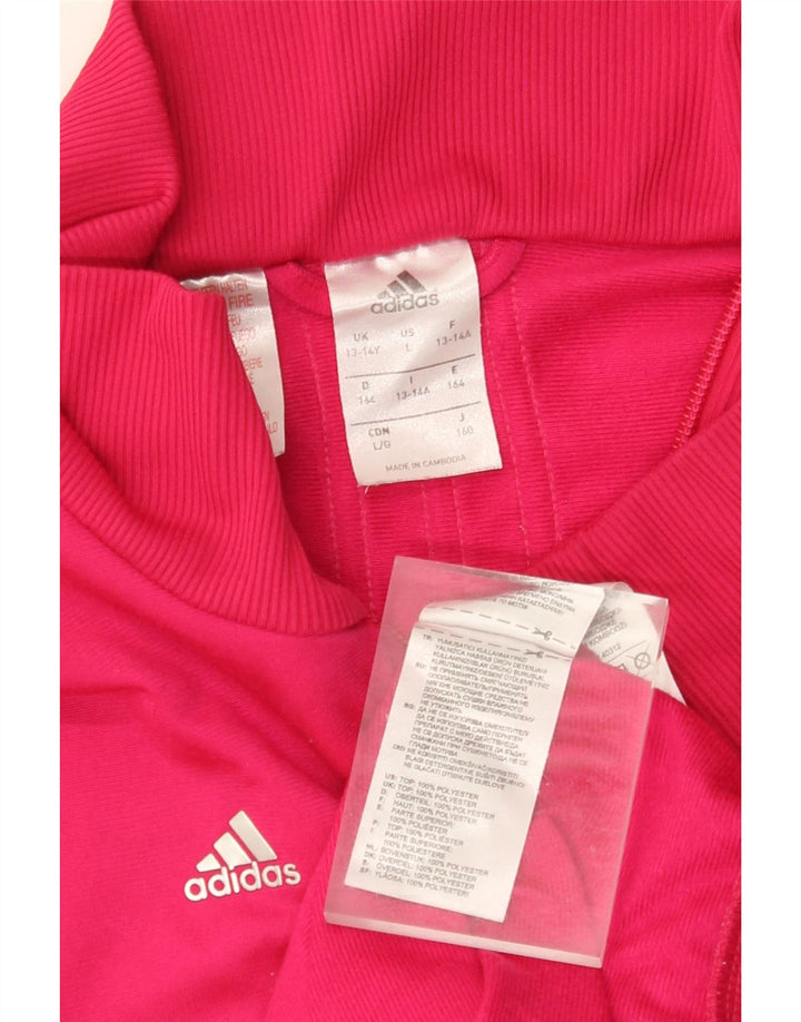 Giacca sportiva ADIDAS per ragazze con grafica 13-14 anni in poliestere rosa