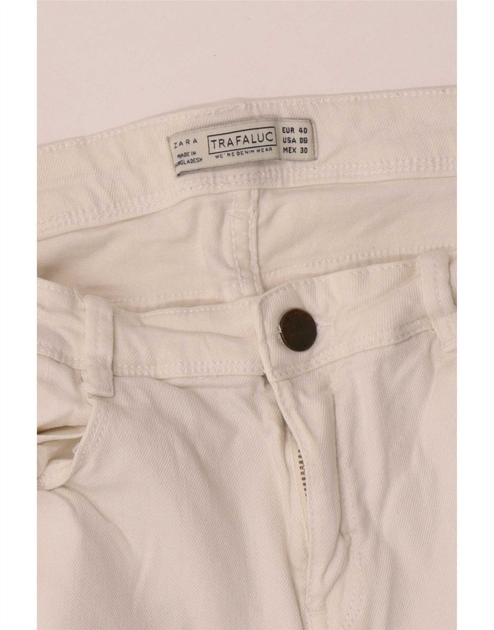 Jeans corti Trafaluc da donna Zara EU 40 medio W30 L23 bianco