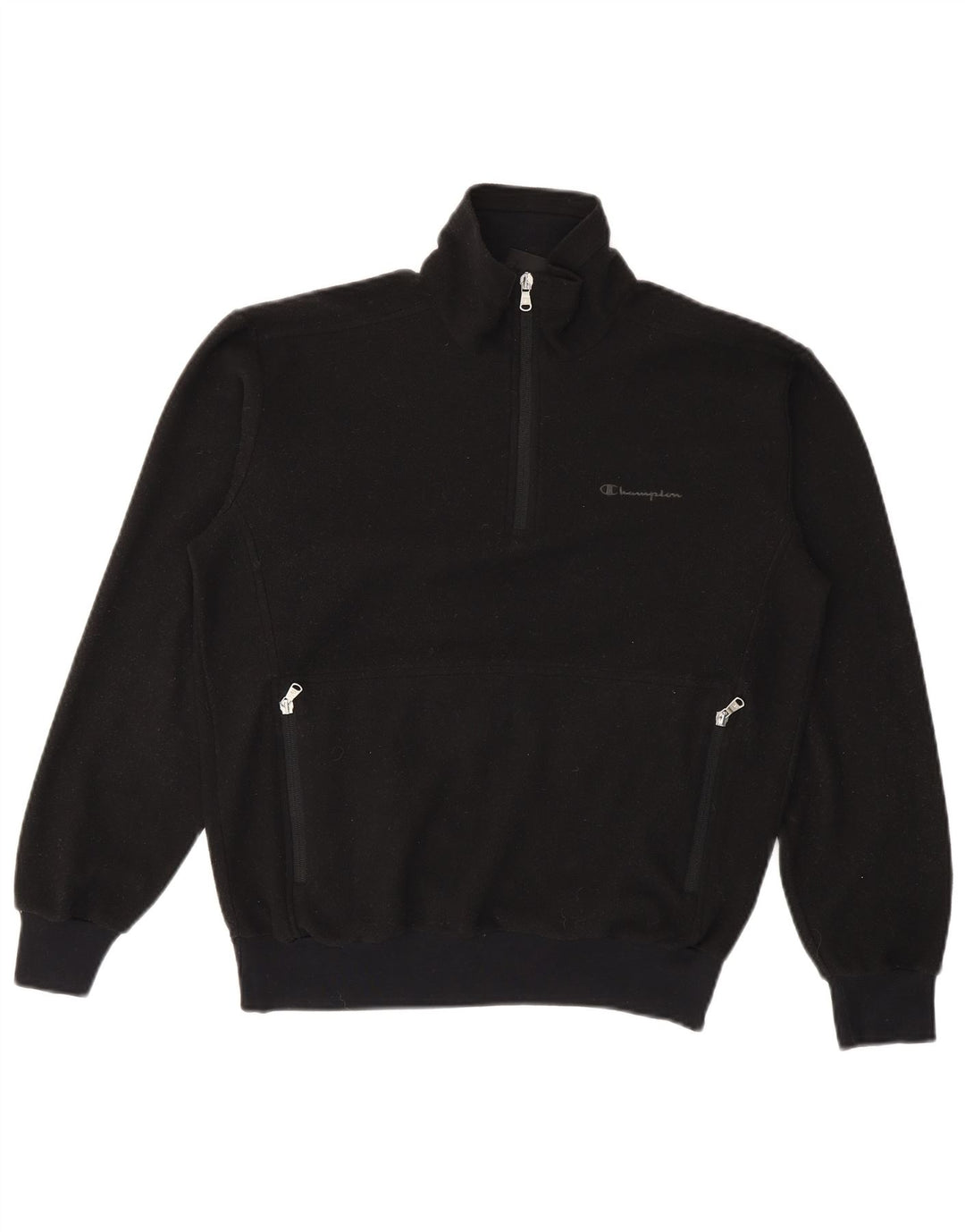 Maglione in pile da donna con collo e zip Champion UK 14 poliestere nero medio