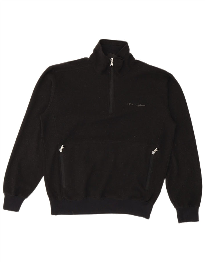 Maglione in pile da donna con collo e zip Champion UK 14 poliestere nero medio