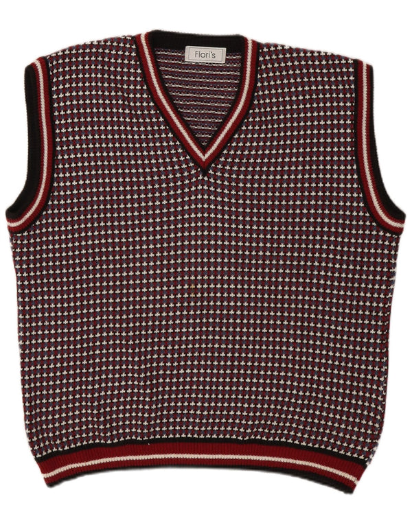 Canotta vintage da uomo Canotta XL in cotone geometrico multicolore