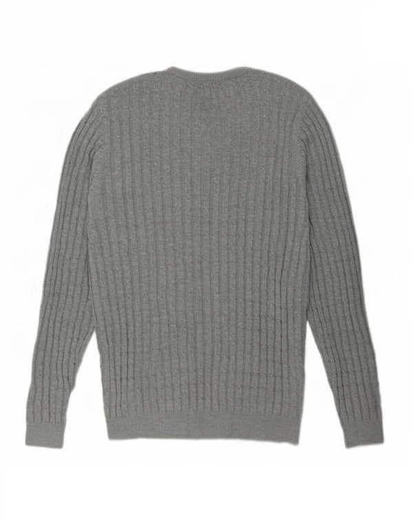 Maglione maglione girocollo da uomo Jack Wills grande cotone grigio