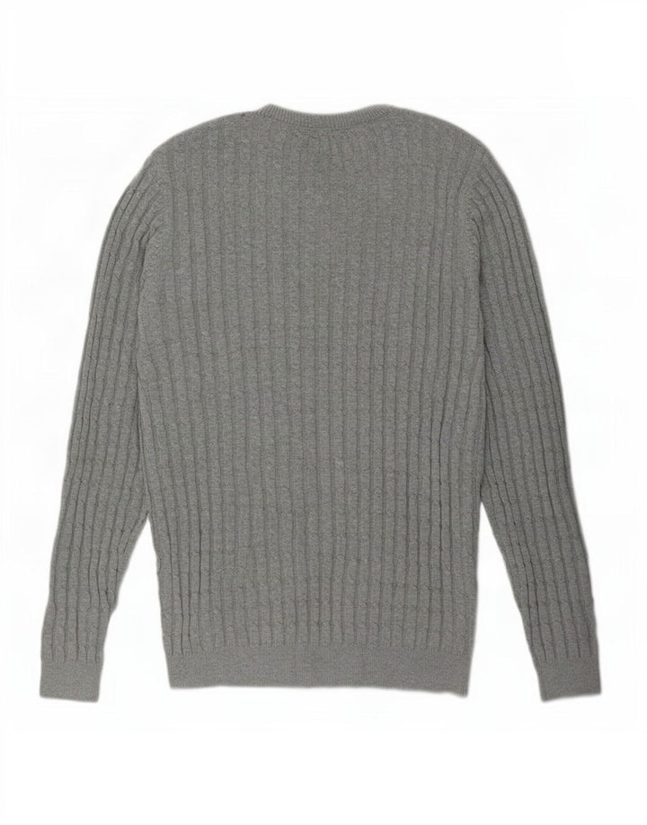 Maglione maglione girocollo da uomo Jack Wills grande cotone grigio