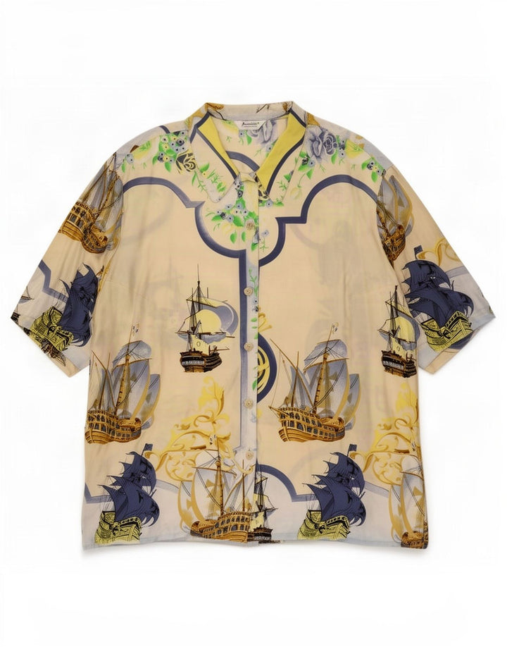 Camicetta con grafica oversize da donna Antonette EU 44 XL Beige nautico