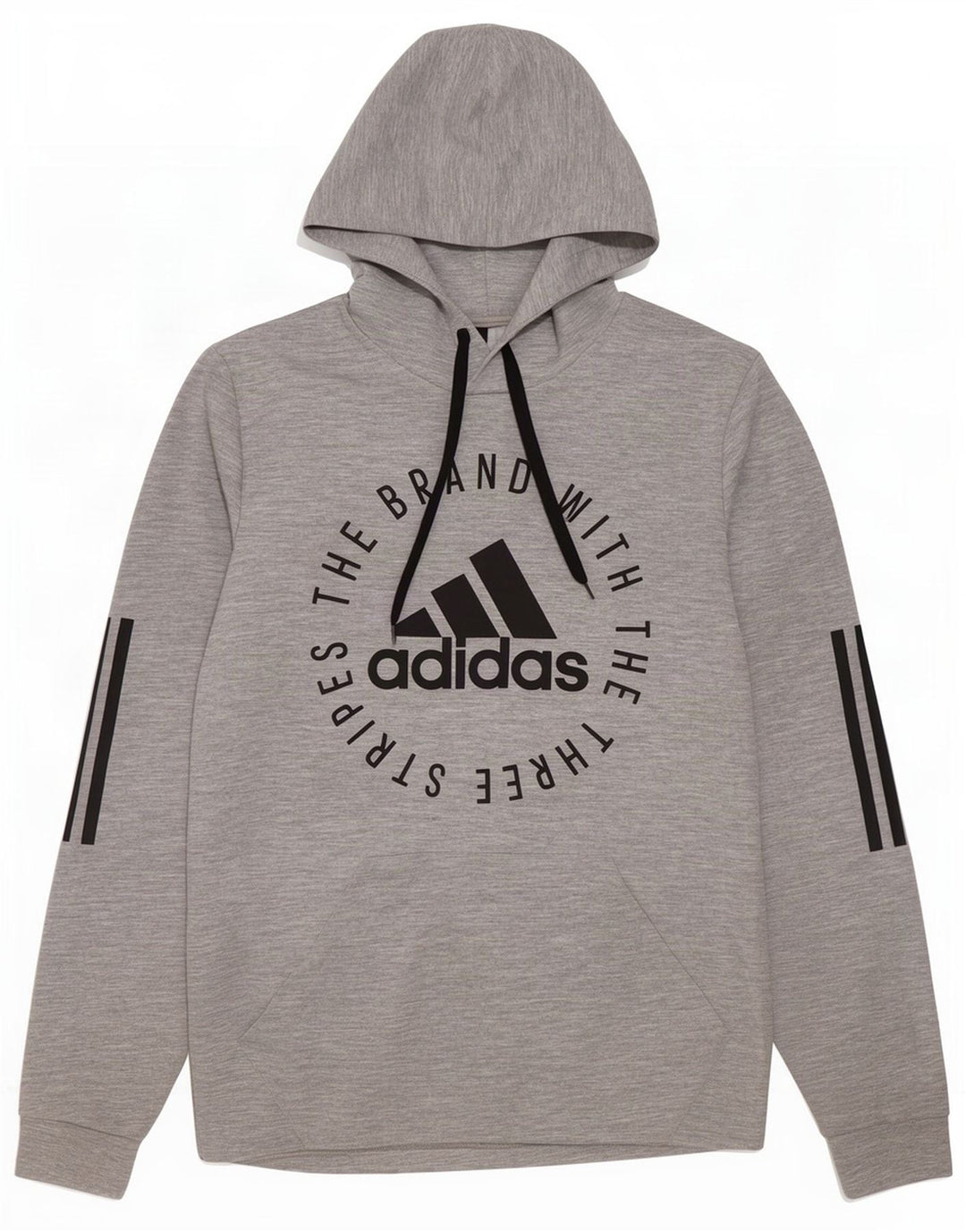 Felpa con cappuccio grafica da uomo Adidas piccola in poliestere grigio