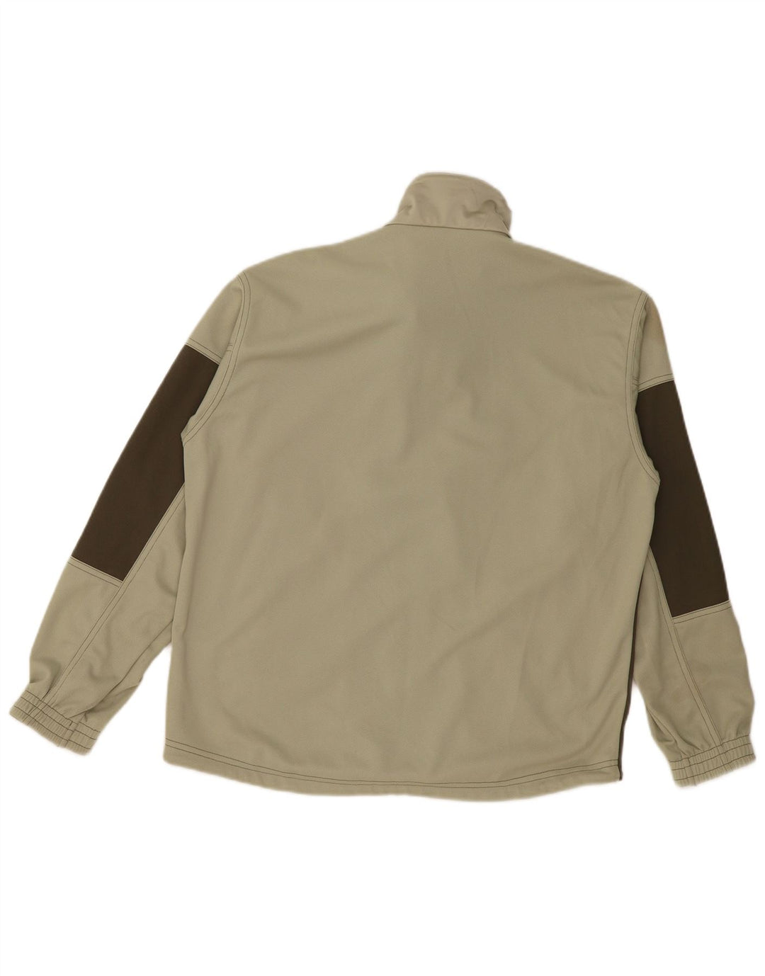 DIADORA Mens Tracksuit Top Jacket UK 40 Medium Khaki Colourblock Polyester