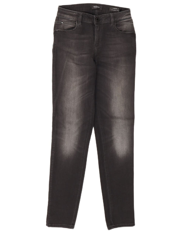 Jeans skinny Guess Curvy X a vita media da donna W25 L30 Grigi