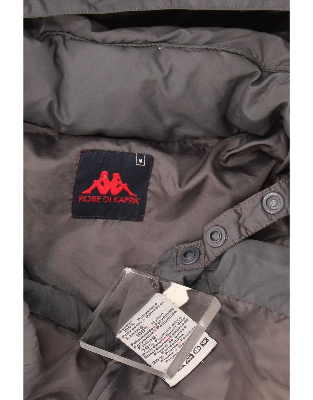 Giacca imbottita con cappuccio da uomo Kappa UK 38 Poliestere grigio medio