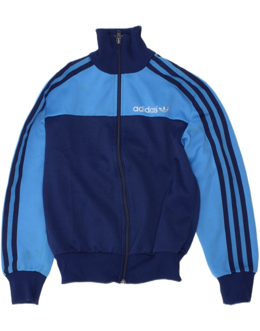 Giacca superiore della tuta da ragazzo ADIDAS 9-10 anni Blu navy Colourblock