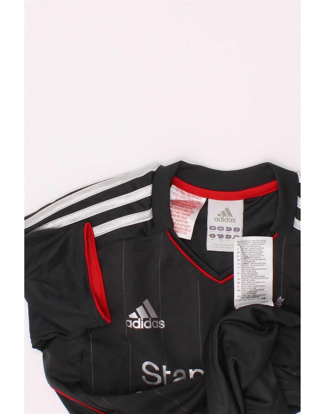 Maglietta grafica Adidas da ragazzo Liverpool 5-6 anni in poliestere grigio