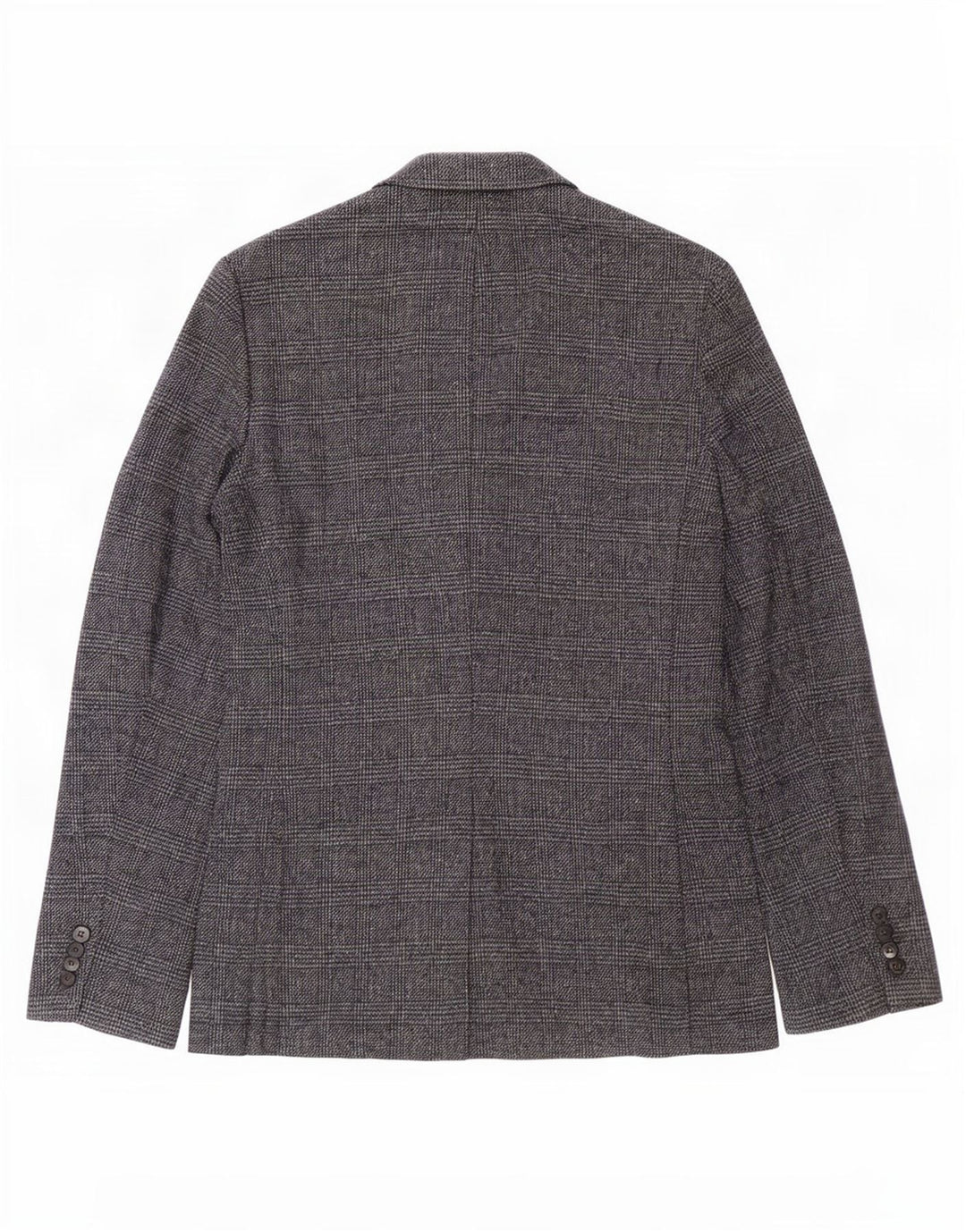 Giacca blazer a 2 bottoni da uomo Marks & Spencer UK 36 piccolo quadretto blu navy