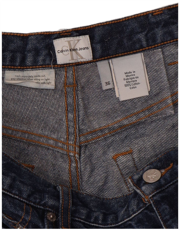 CALVIN KLEIN Jeans dritti da uomo W36 L31 Blu Cotone