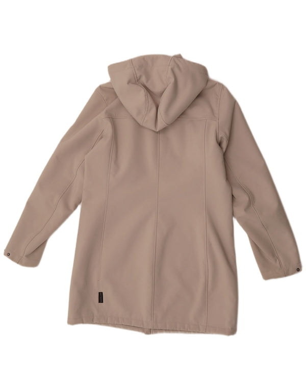 Jack Wolfskin Womens Hooded Windbreaker Coat UK 10/12 Medium Beige