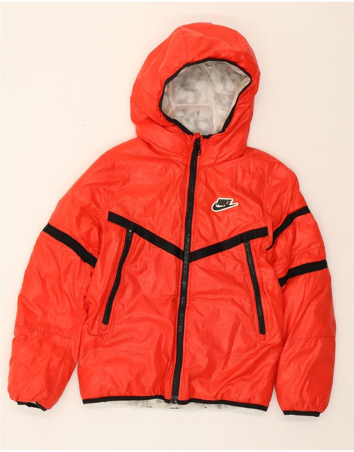 Giacca imbottita NIKE da ragazzo vestibilità standard 13-14 anni Large Red Colourblock