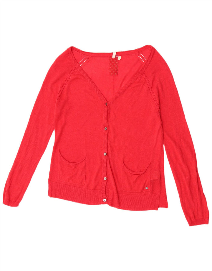 Maglione cardigan da donna White Stuff UK 12 Lino rosso medio