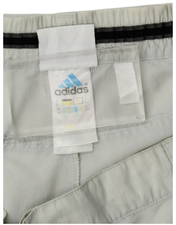 Pantaloni Capri dritti da uomo Adidas W34 L21 in poliammide bianco sporco