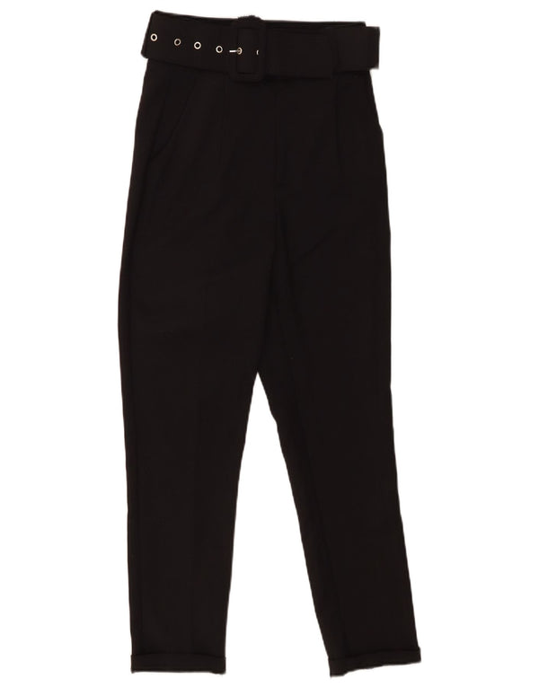 Pantaloni casual slim fit a vita alta da donna Karol XS W26 L25 poliestere nero