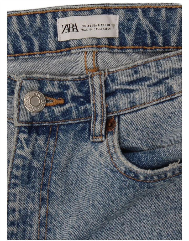 Jeans affusolati effetto consumato Zara da donna EU 40 medio W30 L28 blu