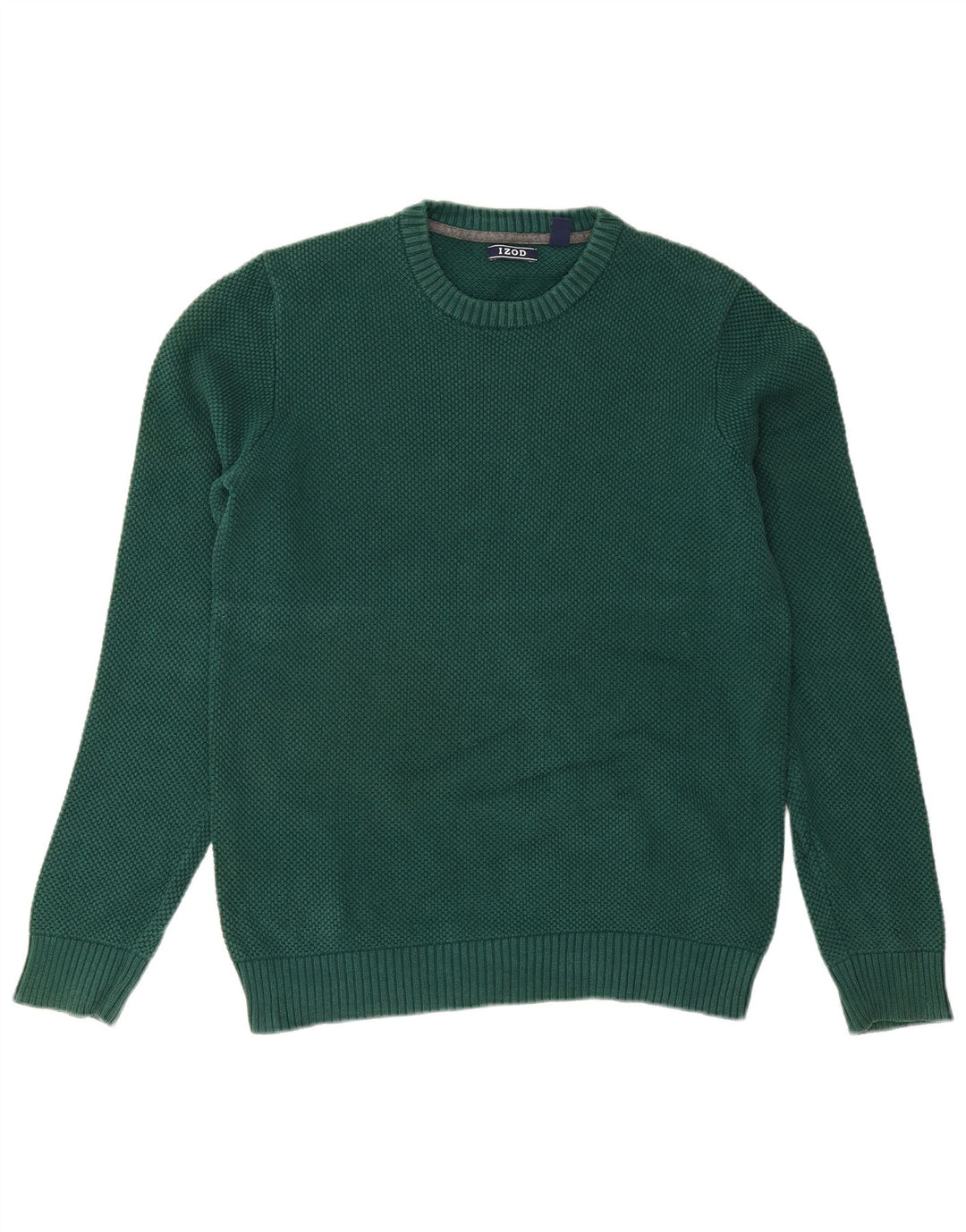 Maglione maglione girocollo da uomo Izod in cotone verde medio