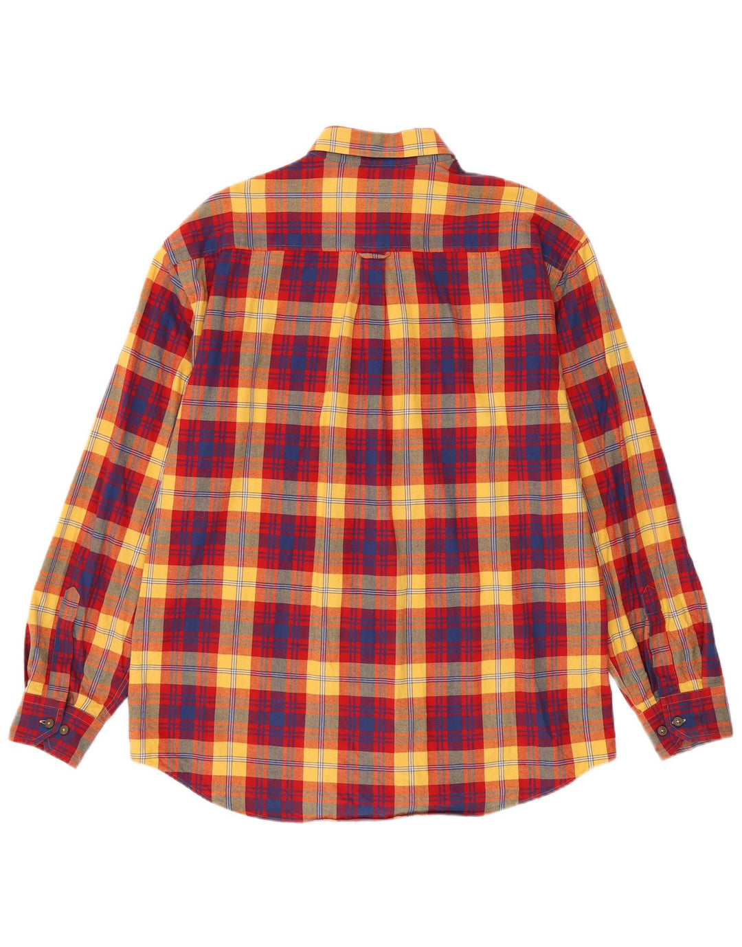 Camicia in flanella da uomo Einhorn taglia 41/42 grande cotone a quadri rossi