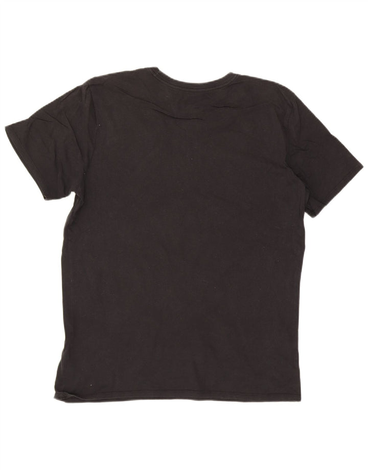 NIKE Mens Athletic Cut Graphic T-Shirt Top Large Black Cotton