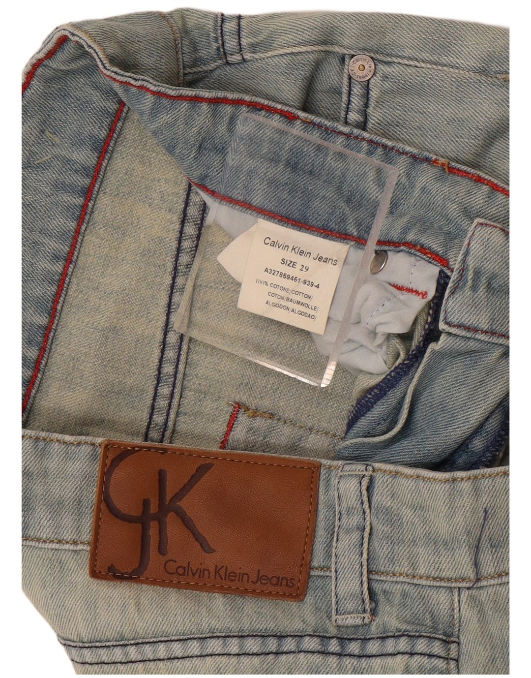 Jeans dritti da donna Calvin Klein W29 L32 cotone blu