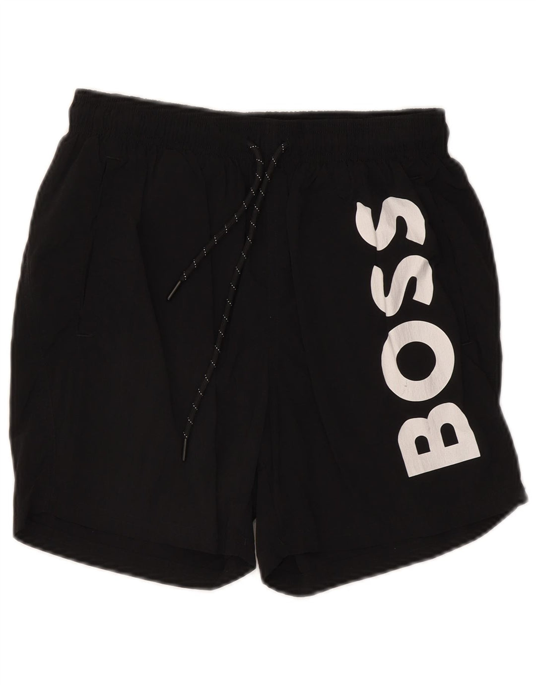 Pantaloncini da bagno grafici da uomo Hugo Boss Small neri in poliammide