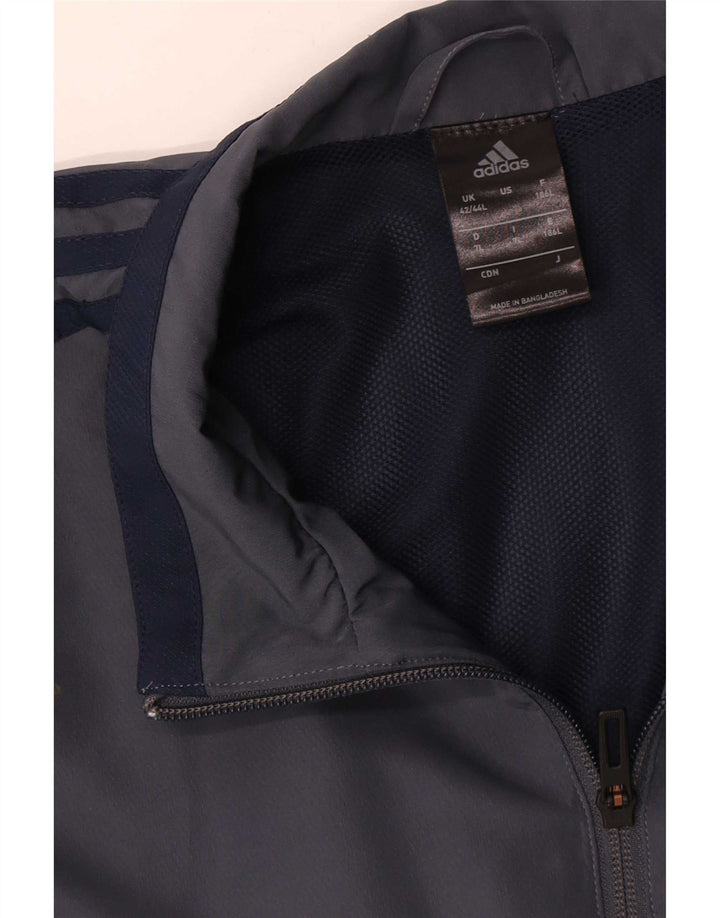 Giacca da tuta da uomo Adidas UK 42/44 Large Blu Navy Poliestere