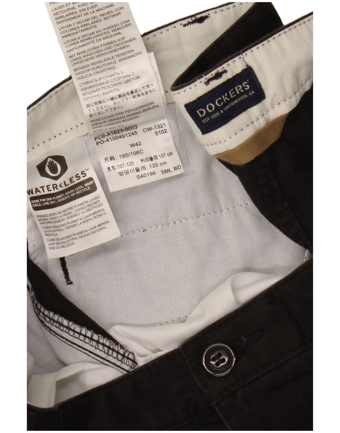 DOCKERS Pantaloncini cargo da uomo W42 2XL Cotone nero