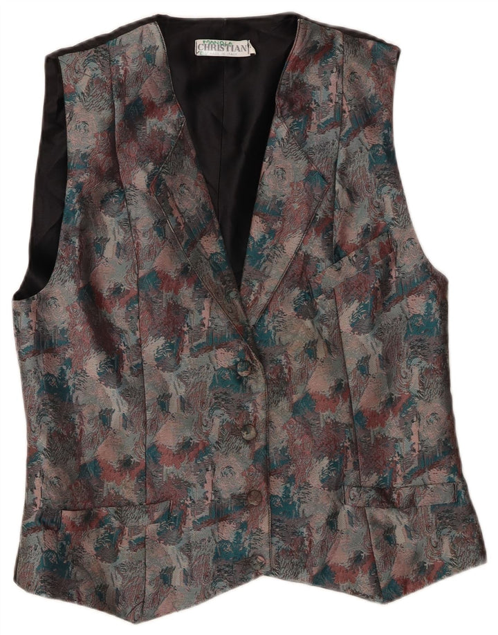 Gilet da donna Christian IT 46 grande multicolore screziato