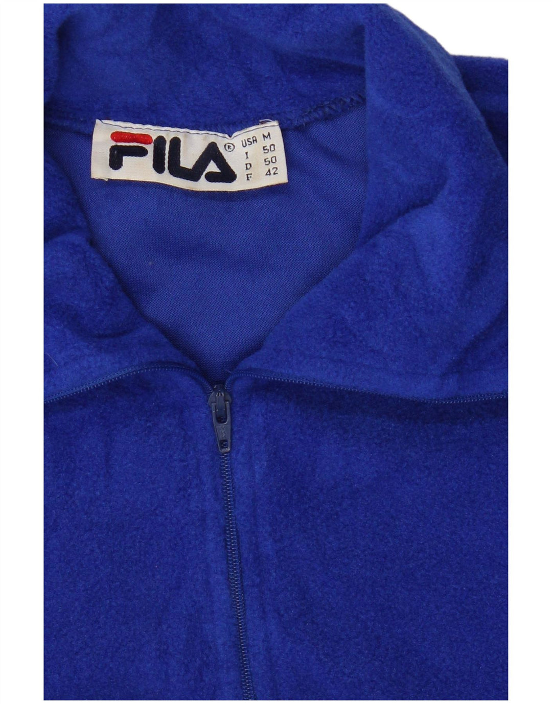 Maglione in pile da uomo Fila con zip e collo in poliestere blu medio
