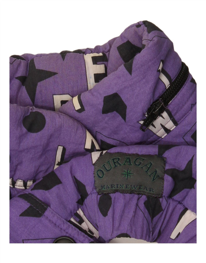 Giubbotto bomber da uomo vintage UK 40 grande viola geometrico