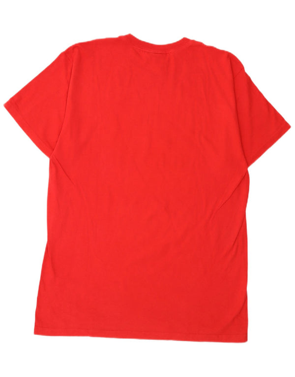 T-shirt grafica da uomo Tommy Hilfiger Top in cotone rosso medio