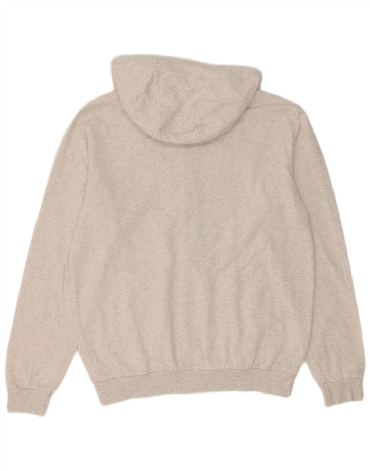Maglione con cappuccio e zip grafica da uomo Adidas medio sporco bianco screziato