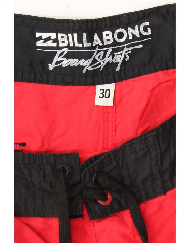 Pantaloncini da bagno da uomo BILLABONG Spiaggia in poliestere color block rosso medio