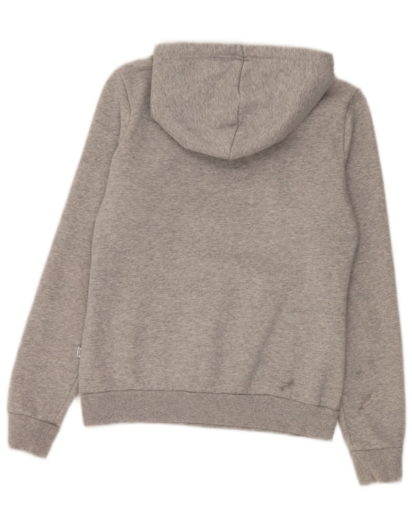 Felpa con cappuccio grafica PUMA da donna UK 10 Small Cotone chiazzato grigio